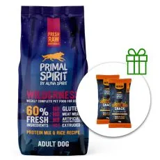 Primal Spirit Dog 60% Wilderness Dog iberska svinjina 12kg + 2 x pribolj&scaron;ki BREZPLAČNO 