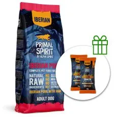 Primal Spirit Dog 70% Iberian Pork with Ham 12 kg + 2 x pribolj&scaron;ki BREZPLAČNO