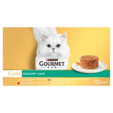 Gourmet GOLD Multipack Savoury Cake govedina, piščanec, puran, jagnjetina 48 x 85 g