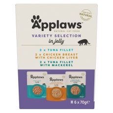 Applaws Variety Selection vrečka za mačke, izbor v želeju 6 x 70 g