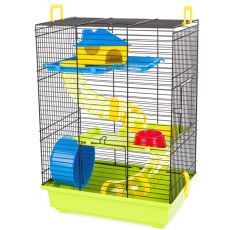 Kletka za glodavce TEDDY 2 BLACK s tunelom ZELEN