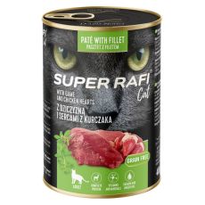 Super Rafi Cat Adult P&F Game and Chicken hearts 400 g