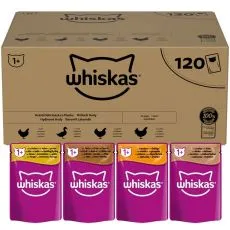 Whiskas vrečka - perutninska pojedina v želeju 120 x 85 g