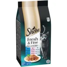 Sheba Fresh & Fine vrečke za mačke, tuna, losos in bela riba 6 x 50 g