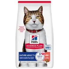 Hill's Science Plan Mature Adult 7+ briketi za starej&scaron;e mačke z lososom 10 kg