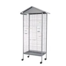 Kletka za ptice Sento 78 x 48 x 156 cm SIVA