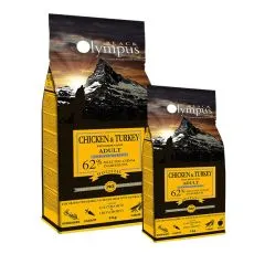 Black Olympus Adult Medium Chicken & Brown Rice 12 kg + 2 kg BREZPLAČNO