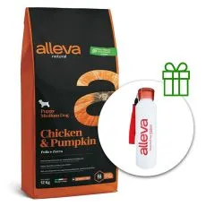 Alleva NATURAL dog chicken & pumpkin puppy medium 12 kg + termo steklenica BREZPLAČNO