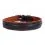 Usnjena pasja ovratnica SOFT - 38-49 cm, 25 mm, črno-rjava