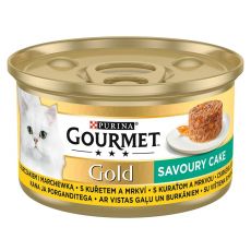 Pločevinka Gourmet GOLD - slani kolač s piščancem in korenčkom, 85 g