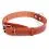 Usnjena pasja ovratnica - 48-63 cm, 35 mm - rjava
