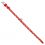 Svetleča usnjena ovratnica z zvezdicami, rdeča 27-36 cm, 15 mm