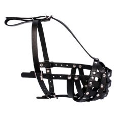 Usnjen pasji nagobčnik Collar, trden – bokser