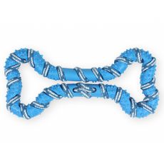 Pasja kost na vrvici – modra, 20 cm