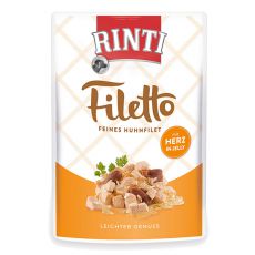 Vrečka hrane RINTI Filetto piščanec + piščančja srca, 100 g