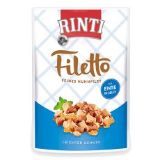 Vrečka hrane RINTI Filetto piščanec + raca, 100 g