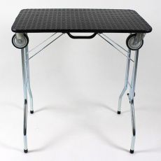 Zložljiva miza za nego s kolesi 80 x 50 x 85 cm, črna