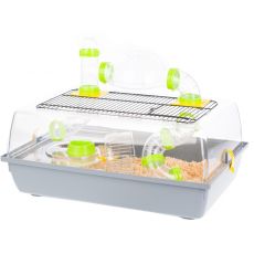 Kletka za glodavce ALEX s tunelom SVETLO SIVA