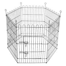 Ograda Dog Park Black Lux 6 delov, S - 61 x 61 cm