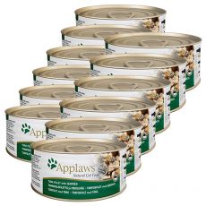 Applaws Cat - konzerva mačje hrane s tuninim filejem in algami, 12 x 70g