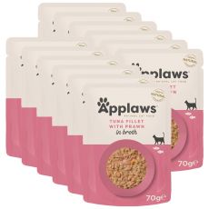 Vrečka z mačjo hrano APPLAWS, tuna in rakci, 70 g