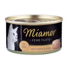 Konzerva mačje hrane Miamor Filet, tuna in sir, 100 g