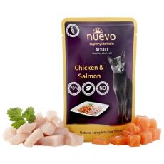 Vrečka NUEVO CAT Adult Chicken & Salmon 85 g