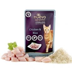 Vrečka NUEVO CAT Sterilised Poultry & Rice 85 g