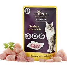 Vrečka NUEVO CAT Sensitive Turkey Monoprotein 85 g