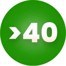 več kot 40 cm
