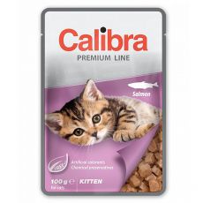 CALIBRA Cat Kitten koščki z lososom v omaki 100 g