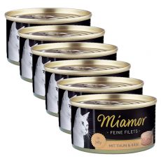 Konzerva mačje hrane Miamor Filet, tuna in sir, 6 x 100 g