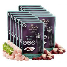 Vrečka NUEVO CAT Adult Chicken & Duck 12 x 85 g