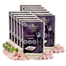 Vrečka NUEVO CAT Adult Chicken & Rabbit 12 x 85 g