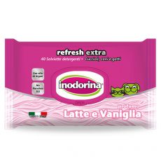 Robčki Inodorina Milk and Vanilla z vitamini 40 kosov