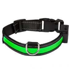 Svetleča USB ovratnica EYENIMAL, zelena L