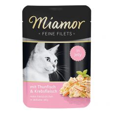Vrečka Miamor Feine Filets tuna in rakci v želatini 100 g