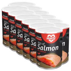 Mačja konzerva MARTY Deluxe Bits of Salmon 12 x 400 g