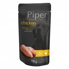 Vrečka Piper Platinum Pure piščanec in rjavi riž 150 g
