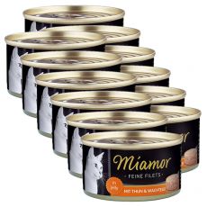 Konzerva mačje hrane Miamor Filet, tuna in prepeličja jajca, 12 x 100 g