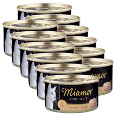 Konzerva mačje hrane Miamor Filet, tuna in sir, 12 x 100 g