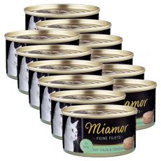 Konzerva mačje hrane Miamor Filet, tuna in zelenjava, 12 x 100 g