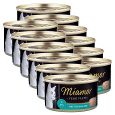 Konzerva mačje hrane Miamor Filet, tuna in riž, 12 x 100 g