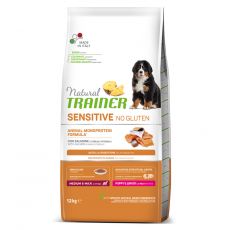 TRAINER Natural SENSITIVE No Gluten Puppy & Junior Medium / Maxi Salmon 12 kg
