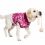 Pooperacijska obleka za psa XXXS kamuflažni vzorec v roza barvi