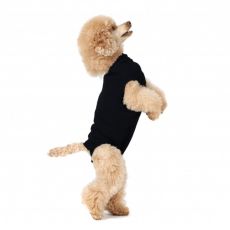 Pooperacijska obleka za psa M črna