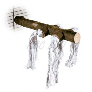 Gred za papige Natural Living - lesena, 25 cm