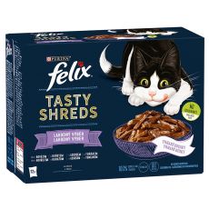 FELIX Tasty Shreds vrečke z okusnimi ribami v soku 12 x 80 g