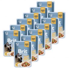 Vrečka BRIT Premium Cat Delicate Fillets in Gravy with Tuna 12 x 85 g