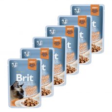Vrečka BRIT Premium Cat Delicate Fillets in Gravy with Turkey 6 x 85 g